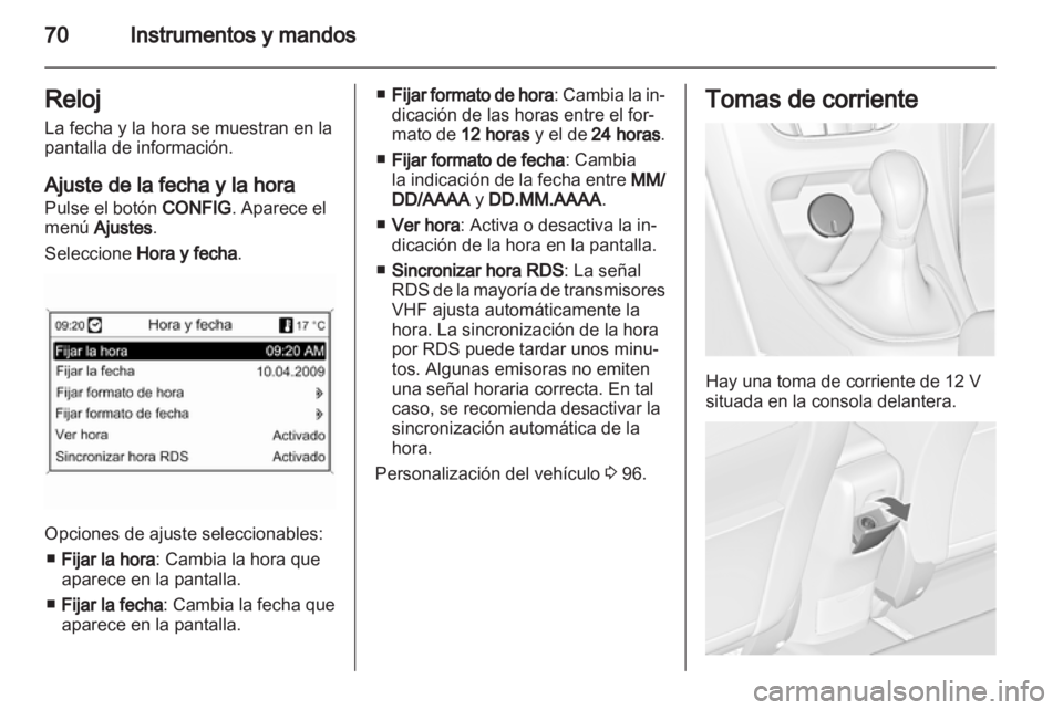 OPEL ASTRA J GTC 2012  Manual de Instrucciones (in Spanish) 