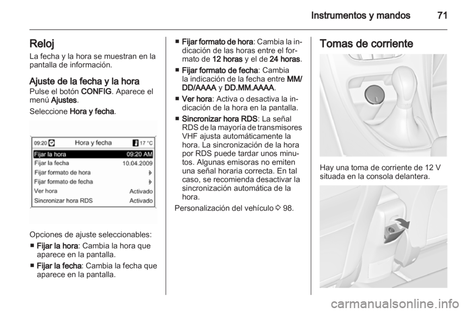 OPEL ASTRA J GTC 2012.5  Manual de Instrucciones (in Spanish) 