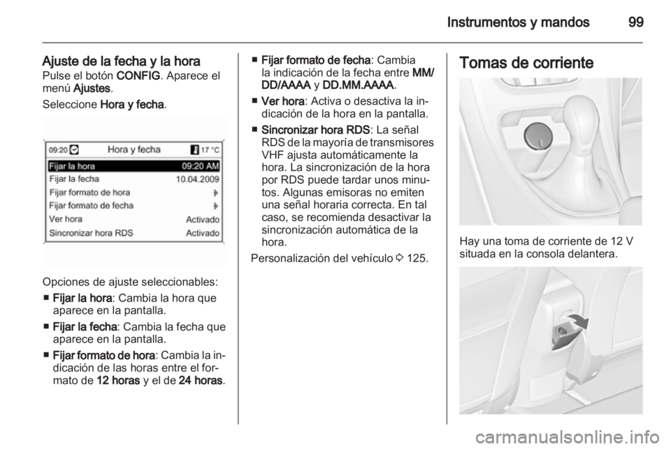 OPEL ASTRA J HB5 & ST 2012  Manual de Instrucciones (in Spanish) 