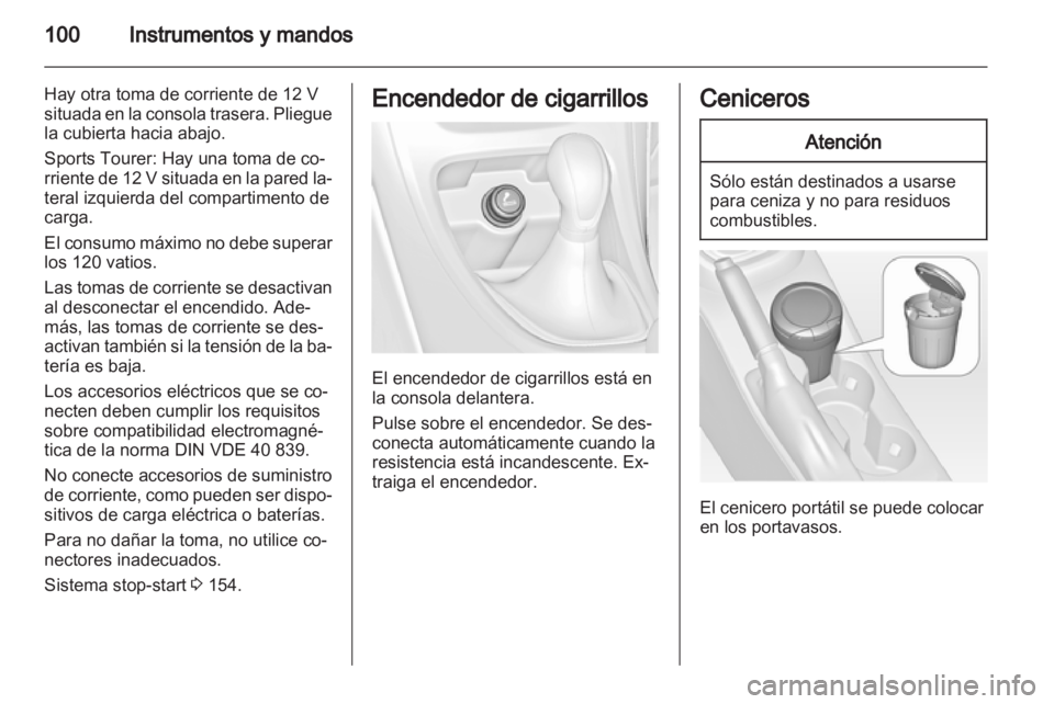 OPEL ASTRA J HB5 & ST 2012  Manual de Instrucciones (in Spanish) 