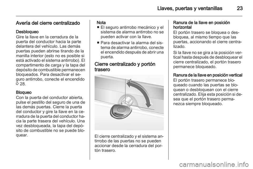 OPEL COMBO 2011.5  Manual de Instrucciones (in Spanish) 
