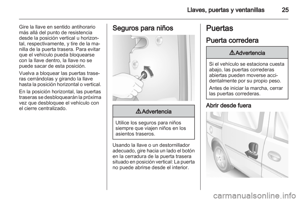 OPEL COMBO 2011.5  Manual de Instrucciones (in Spanish) 