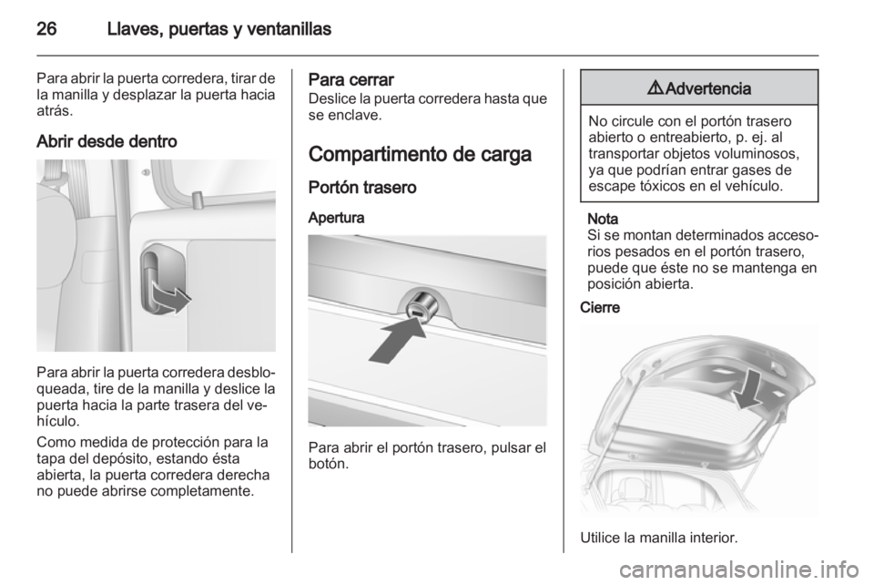 OPEL COMBO 2011.5  Manual de Instrucciones (in Spanish) 