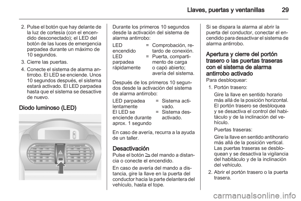 OPEL COMBO 2011.5  Manual de Instrucciones (in Spanish) 