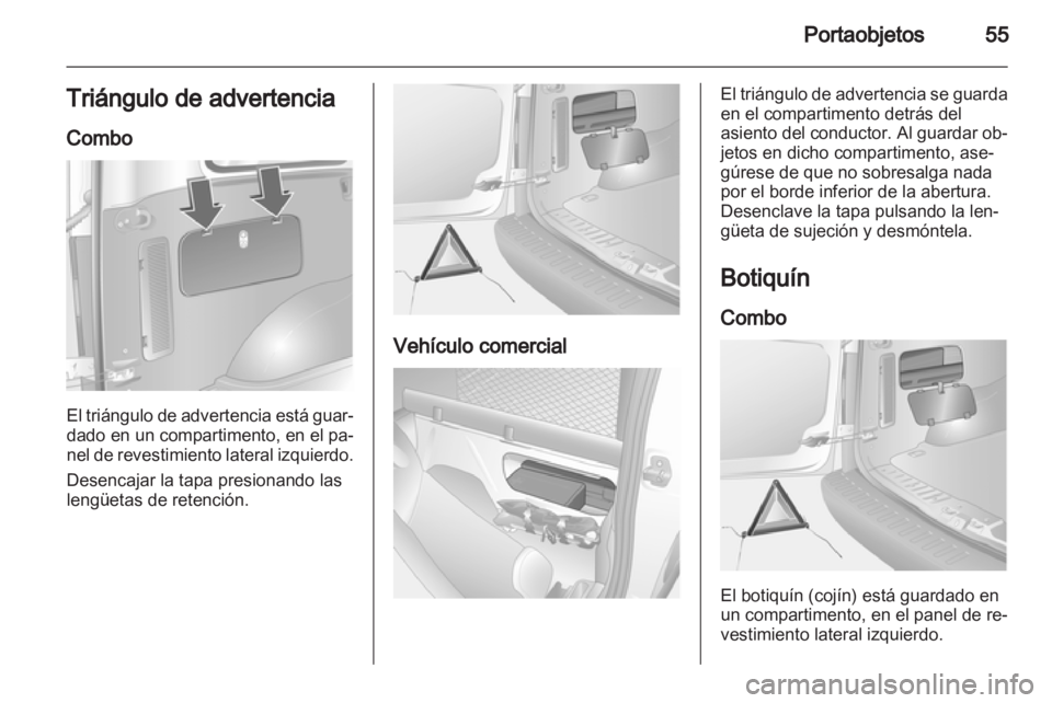 OPEL COMBO 2011.5  Manual de Instrucciones (in Spanish) 