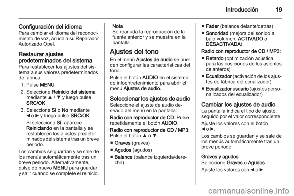 OPEL COMBO D 2013  Manual de infoentretenimiento (in Spanish) 
