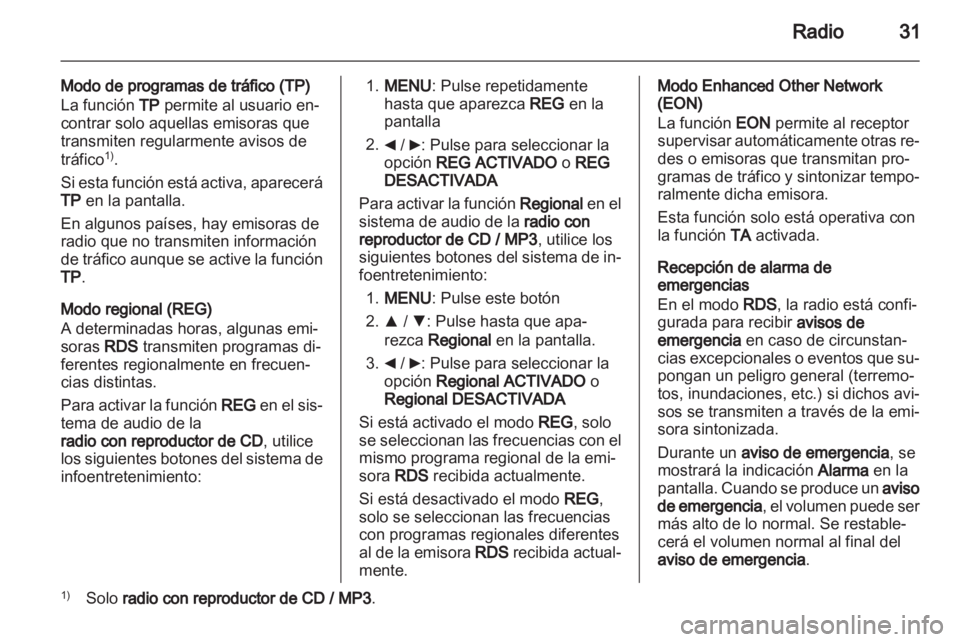 OPEL COMBO D 2013  Manual de infoentretenimiento (in Spanish) 