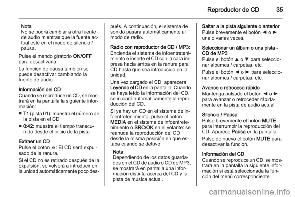 OPEL COMBO D 2013  Manual de infoentretenimiento (in Spanish) 