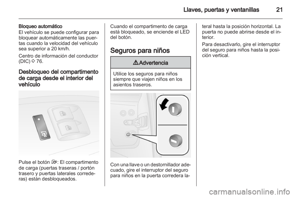 OPEL COMBO D 2013  Manual de Instrucciones (in Spanish) 