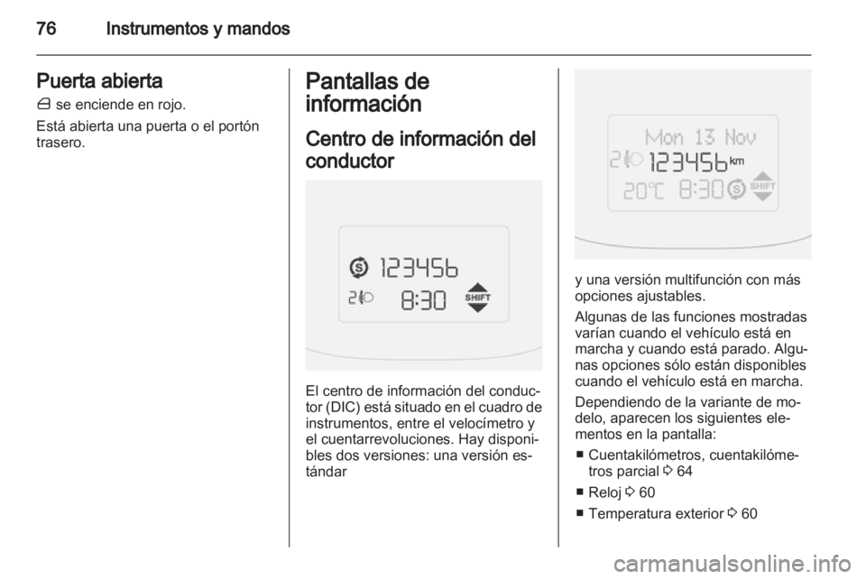 OPEL COMBO D 2013  Manual de Instrucciones (in Spanish) 