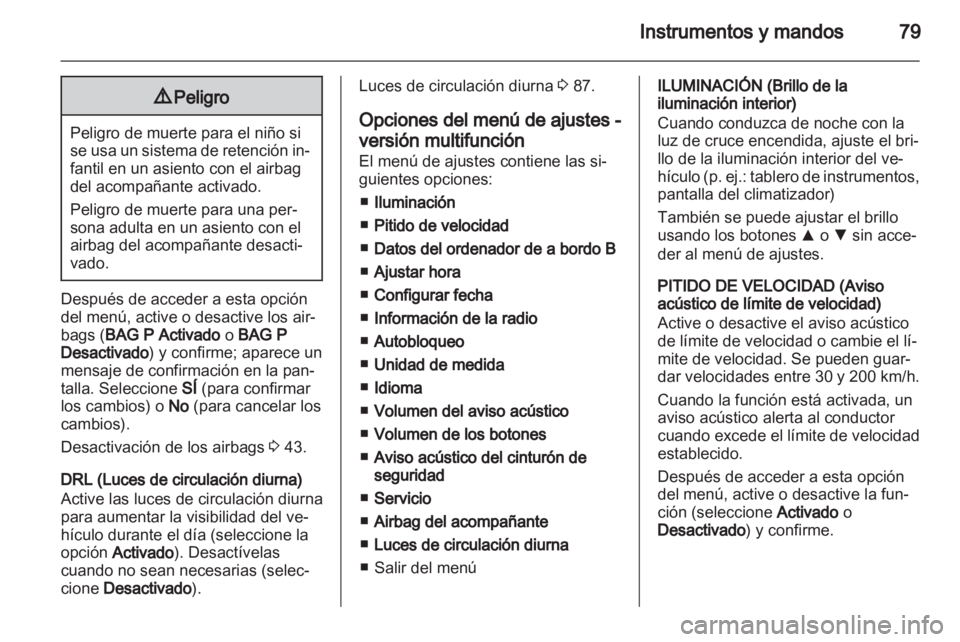 OPEL COMBO D 2013  Manual de Instrucciones (in Spanish) 