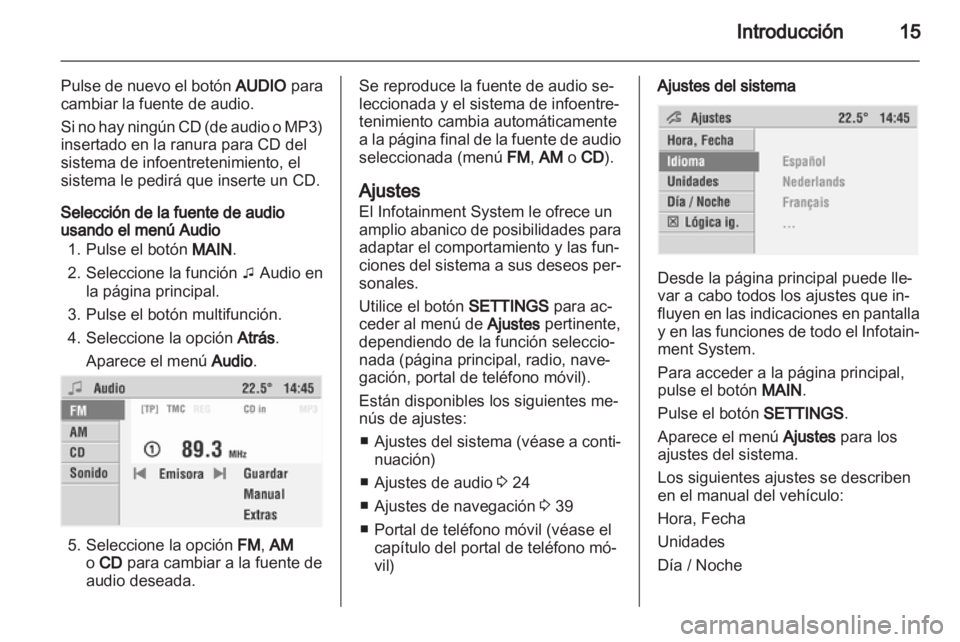 OPEL CORSA 2010.5  Manual de infoentretenimiento (in Spanish) 