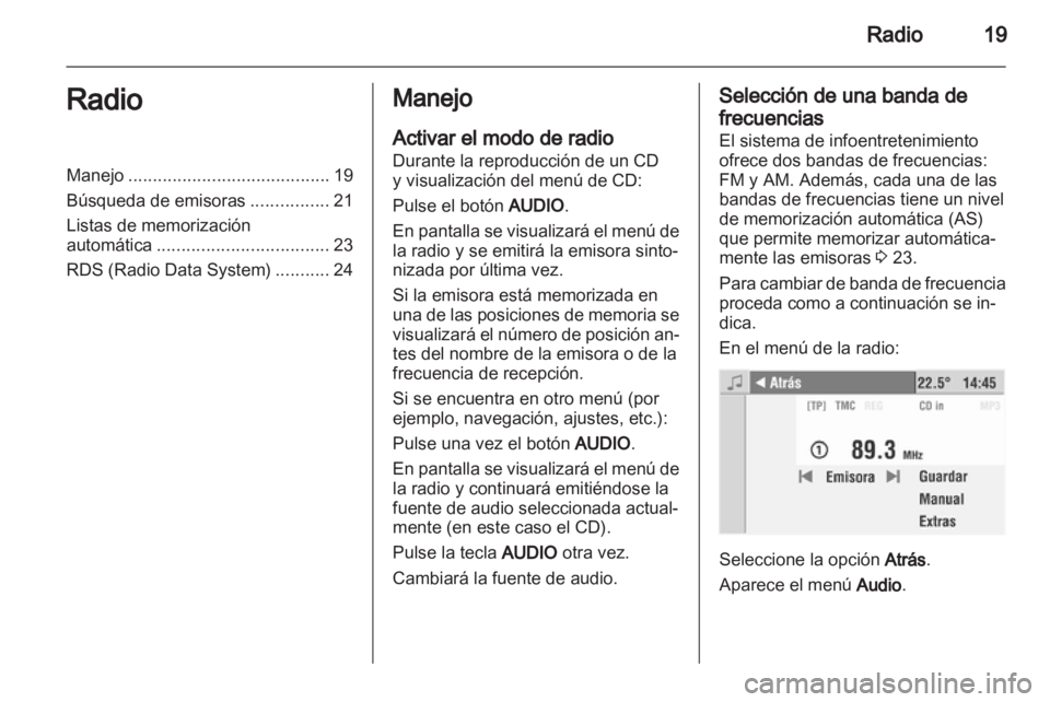OPEL CORSA 2010.5  Manual de infoentretenimiento (in Spanish) 