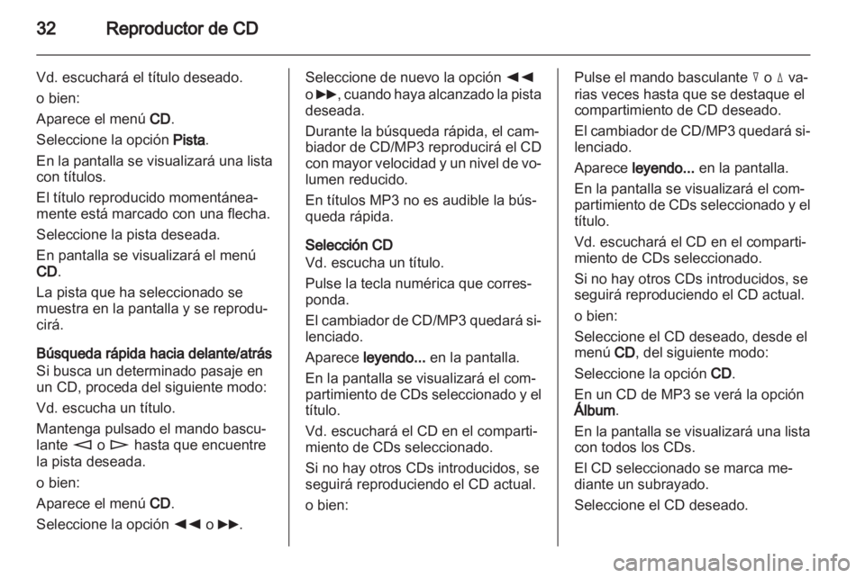 OPEL CORSA 2010.5  Manual de infoentretenimiento (in Spanish) 