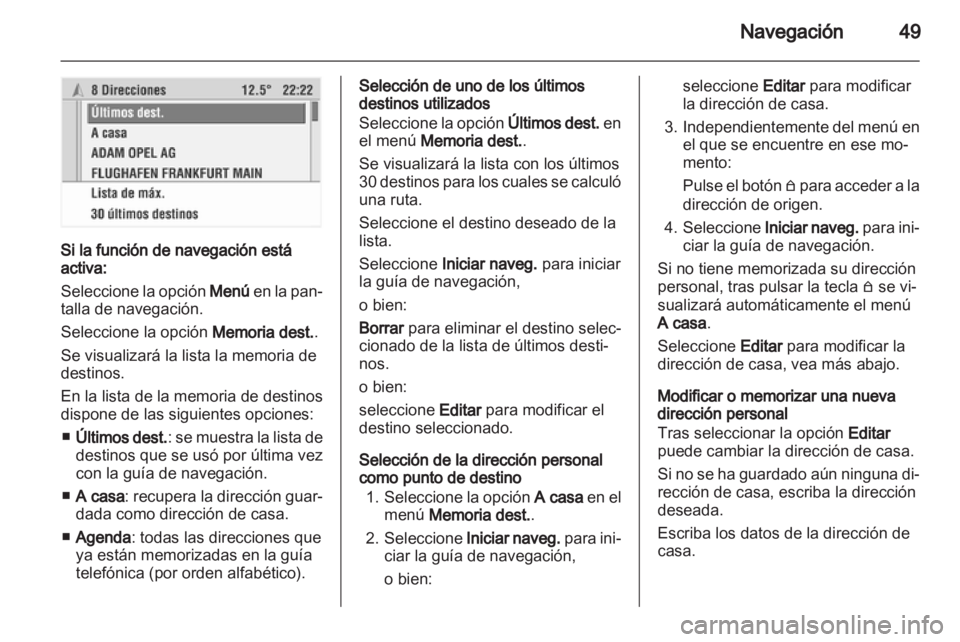OPEL CORSA 2010.5  Manual de infoentretenimiento (in Spanish) 