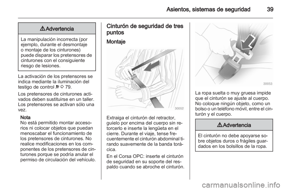 OPEL CORSA 2010.5  Manual de Instrucciones (in Spanish) 