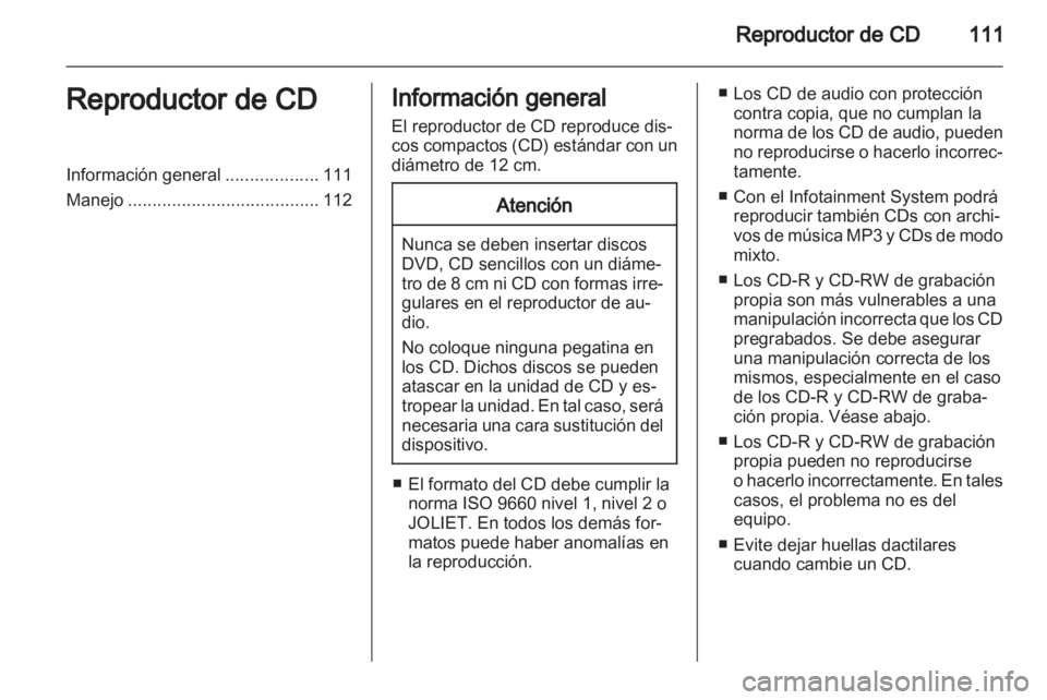 OPEL CORSA 2011  Manual de infoentretenimiento (in Spanish) 