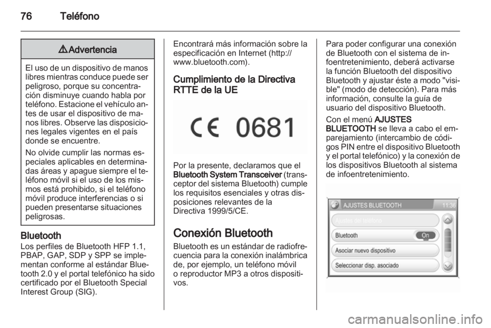 OPEL CORSA 2011  Manual de infoentretenimiento (in Spanish) 