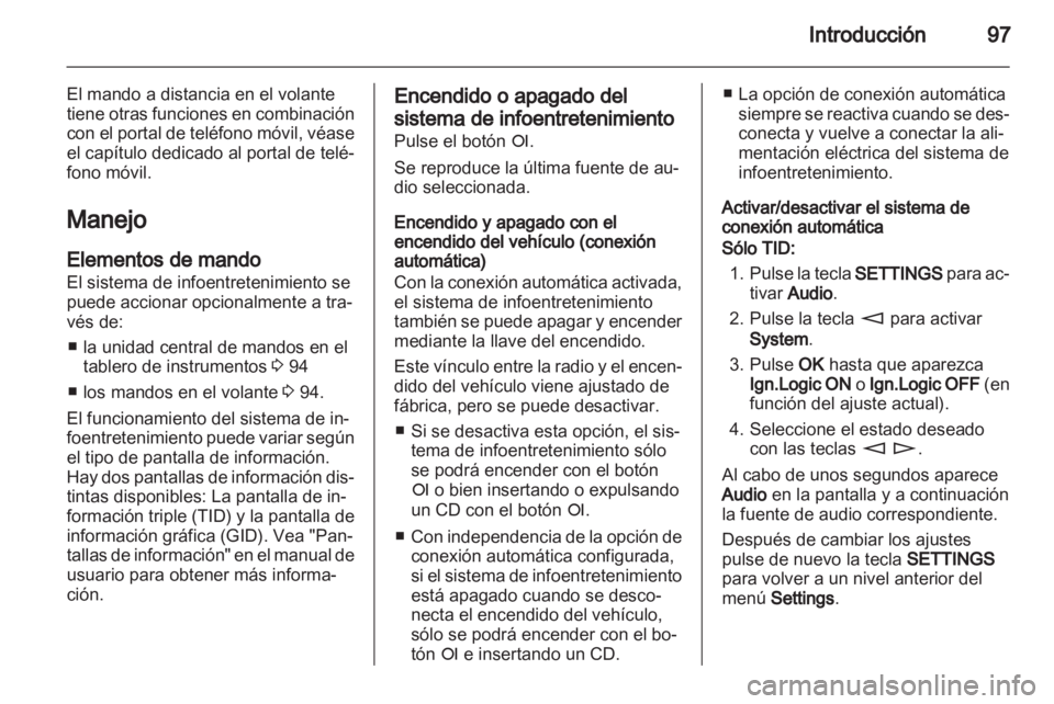OPEL CORSA 2011  Manual de infoentretenimiento (in Spanish) 