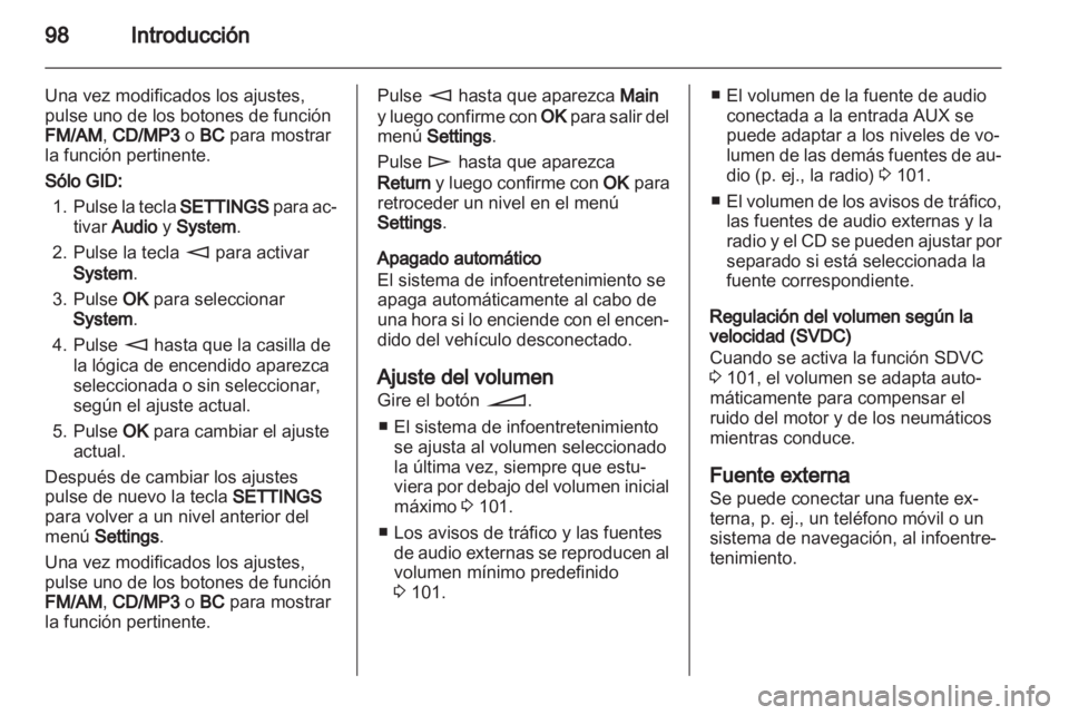 OPEL CORSA 2011  Manual de infoentretenimiento (in Spanish) 