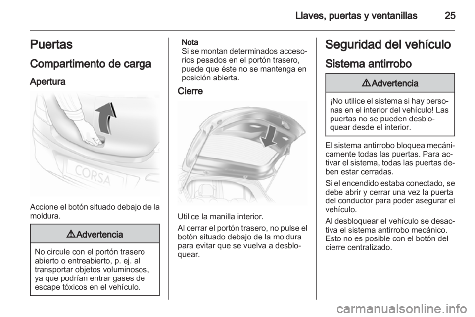 OPEL CORSA 2011  Manual de Instrucciones (in Spanish) 