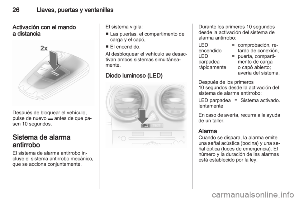 OPEL CORSA 2011.5  Manual de Instrucciones (in Spanish) 