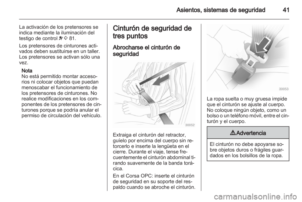 OPEL CORSA 2011.5  Manual de Instrucciones (in Spanish) 