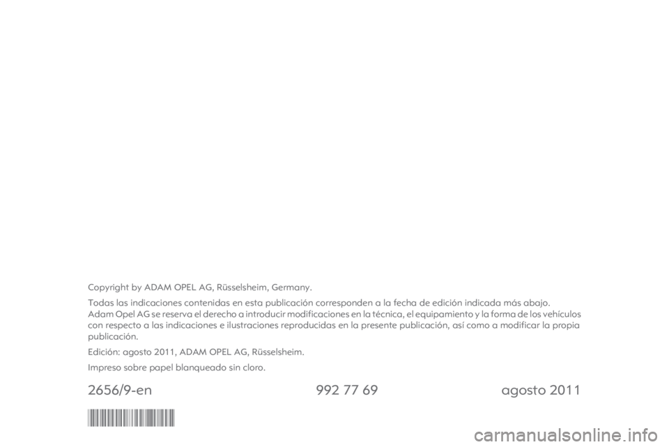 OPEL CORSA 2012  Manual de Instrucciones (in Spanish) 
