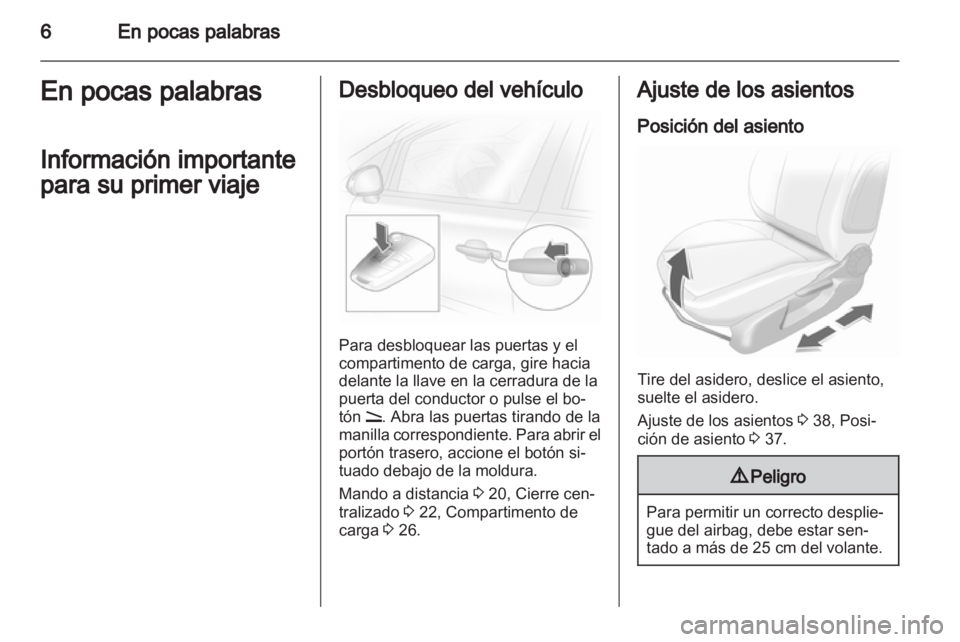 OPEL CORSA 2012  Manual de Instrucciones (in Spanish) 
