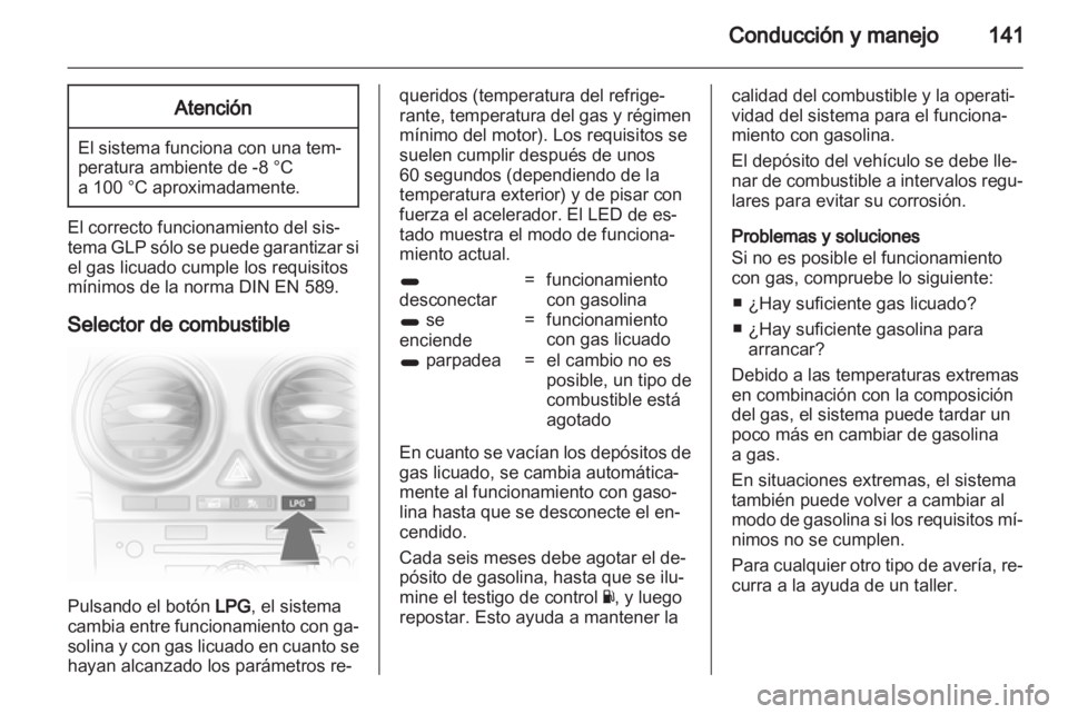 OPEL CORSA 2012.5  Manual de Instrucciones (in Spanish) 