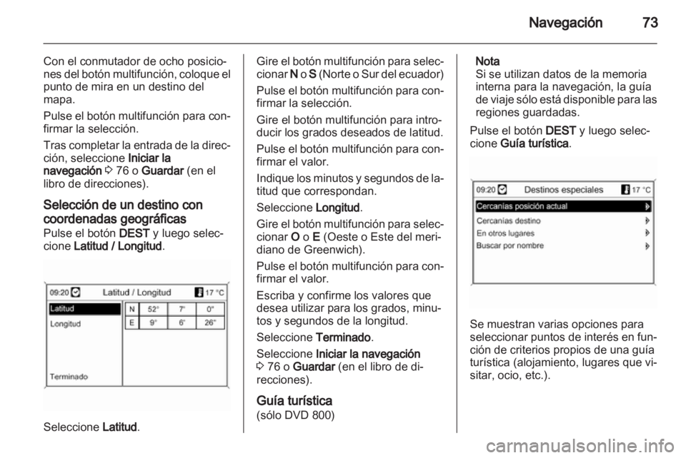 OPEL INSIGNIA 2010.5  Manual de infoentretenimiento (in Spanish) 