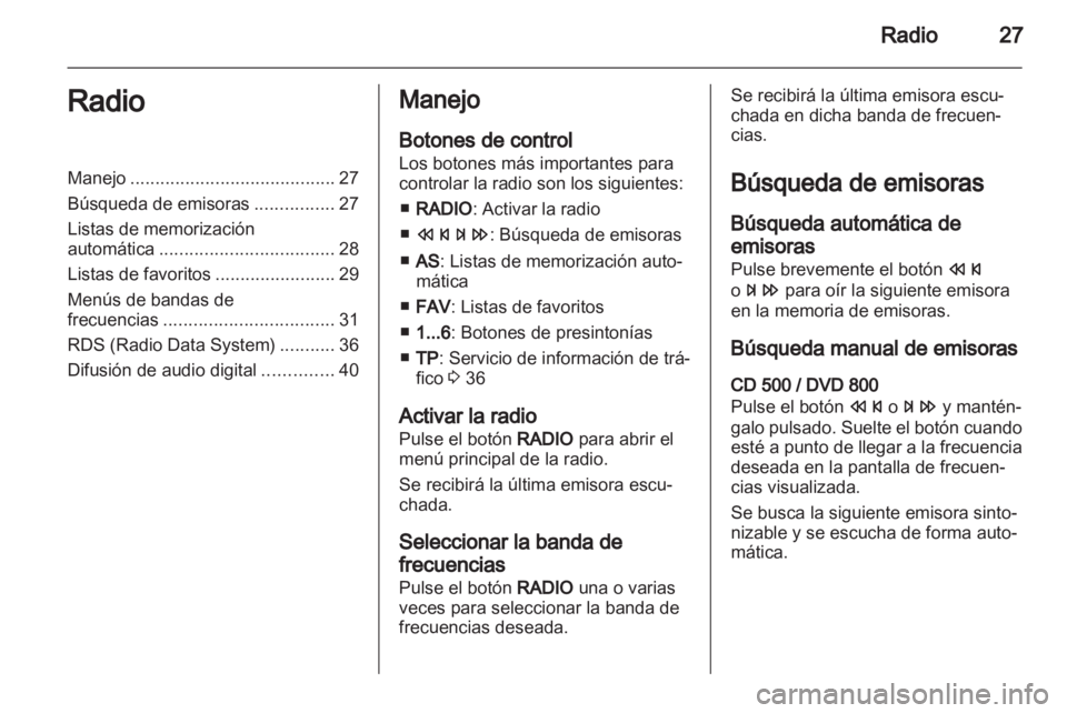 OPEL INSIGNIA 2011  Manual de infoentretenimiento (in Spanish) 