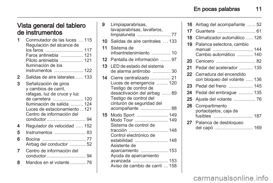 OPEL INSIGNIA 2011  Manual de Instrucciones (in Spanish) 