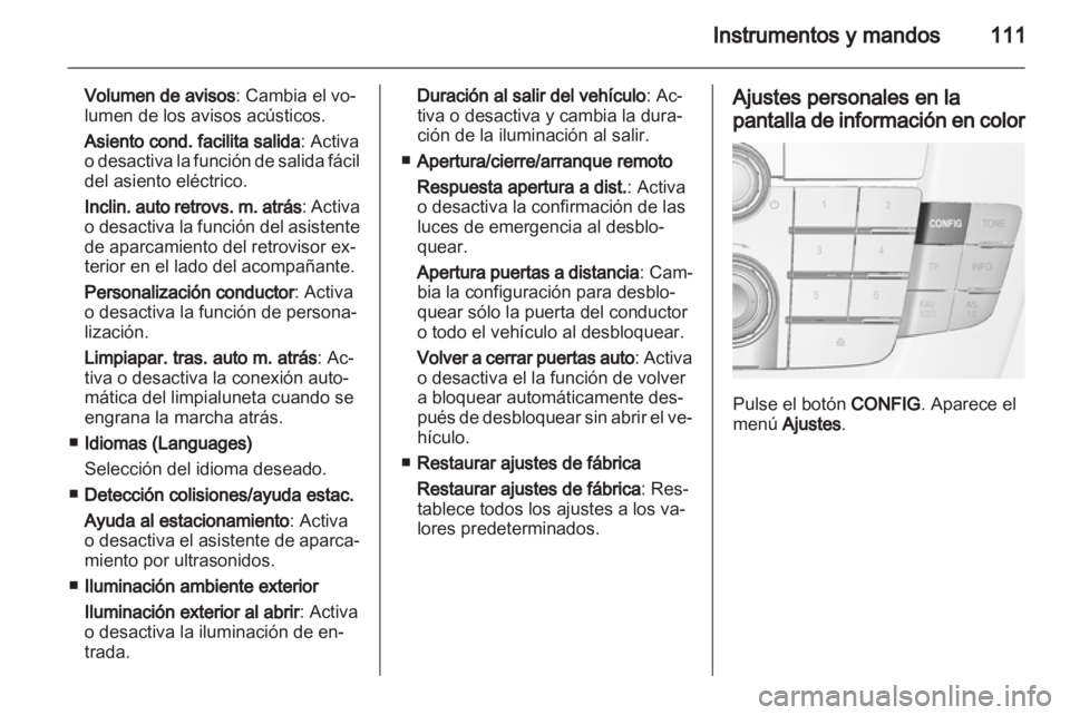 OPEL INSIGNIA 2011  Manual de Instrucciones (in Spanish) 