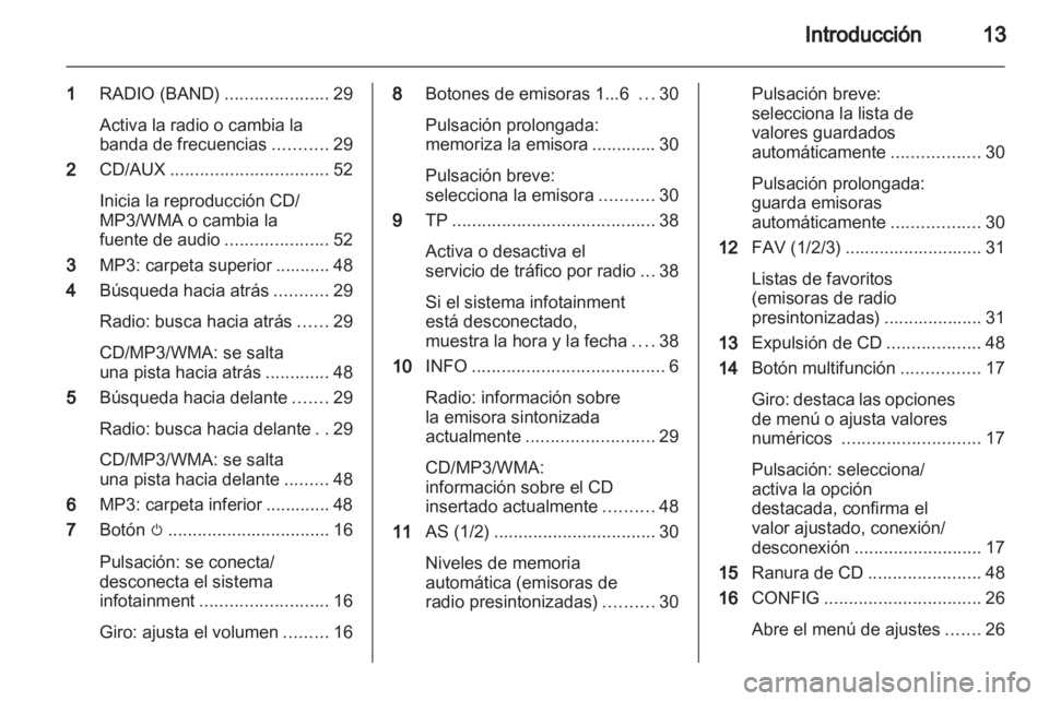 OPEL INSIGNIA 2013  Manual de infoentretenimiento (in Spanish) 