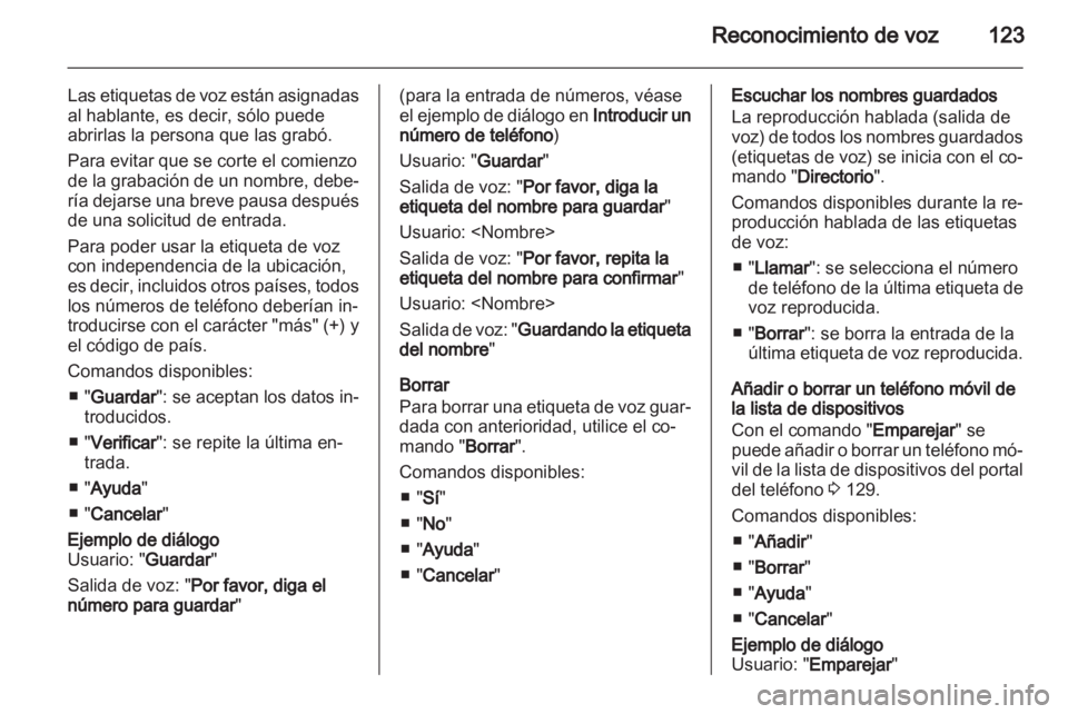 OPEL INSIGNIA 2013.5  Manual de infoentretenimiento (in Spanish) 