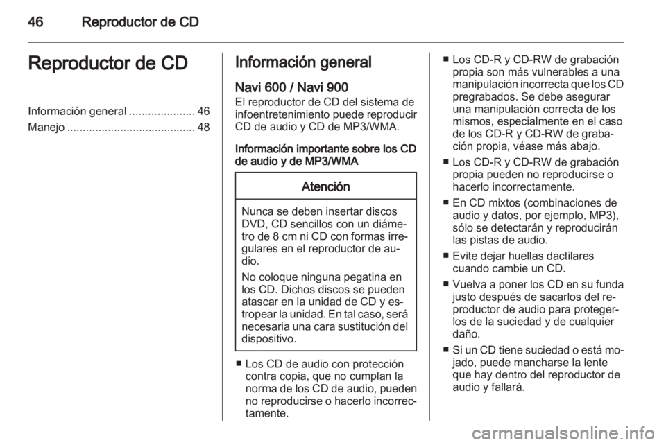 OPEL INSIGNIA 2013.5  Manual de infoentretenimiento (in Spanish) 