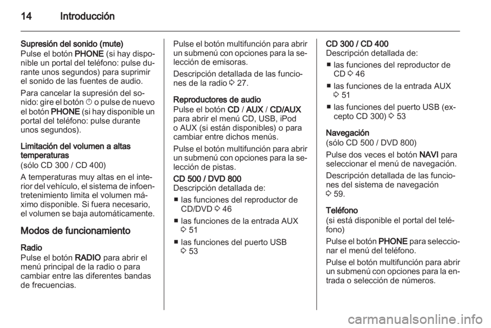 OPEL MERIVA 2011.25  Manual de infoentretenimiento (in Spanish) 
