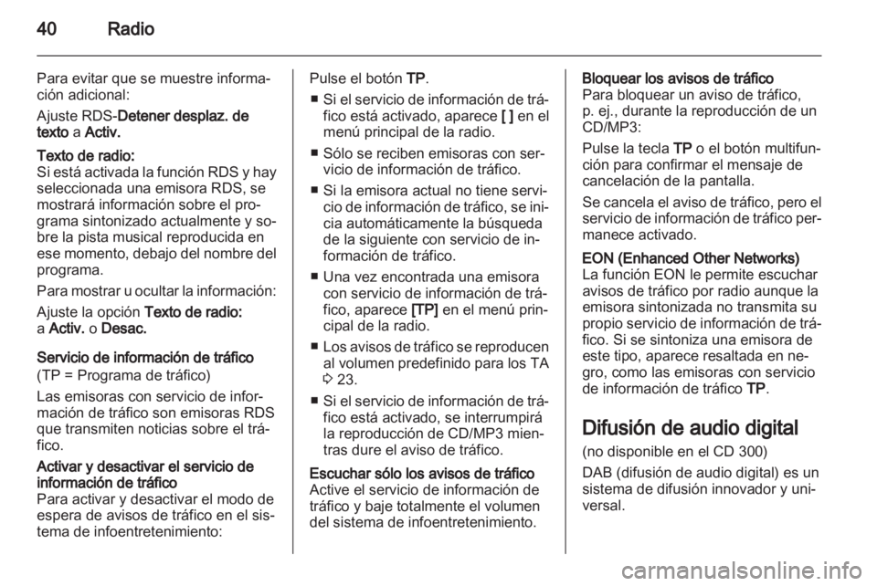 OPEL MERIVA 2011.25  Manual de infoentretenimiento (in Spanish) 