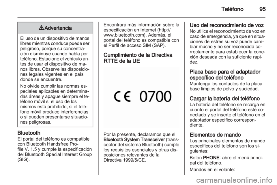 OPEL MERIVA 2011.25  Manual de infoentretenimiento (in Spanish) 
