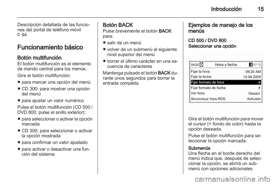 OPEL MERIVA 2011.5  Manual de infoentretenimiento (in Spanish) 