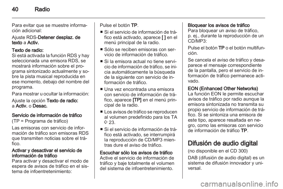 OPEL MERIVA 2011.5  Manual de infoentretenimiento (in Spanish) 