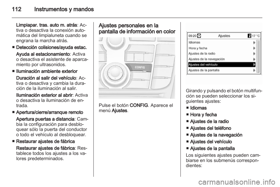 OPEL MERIVA 2011.5  Manual de Instrucciones (in Spanish) 