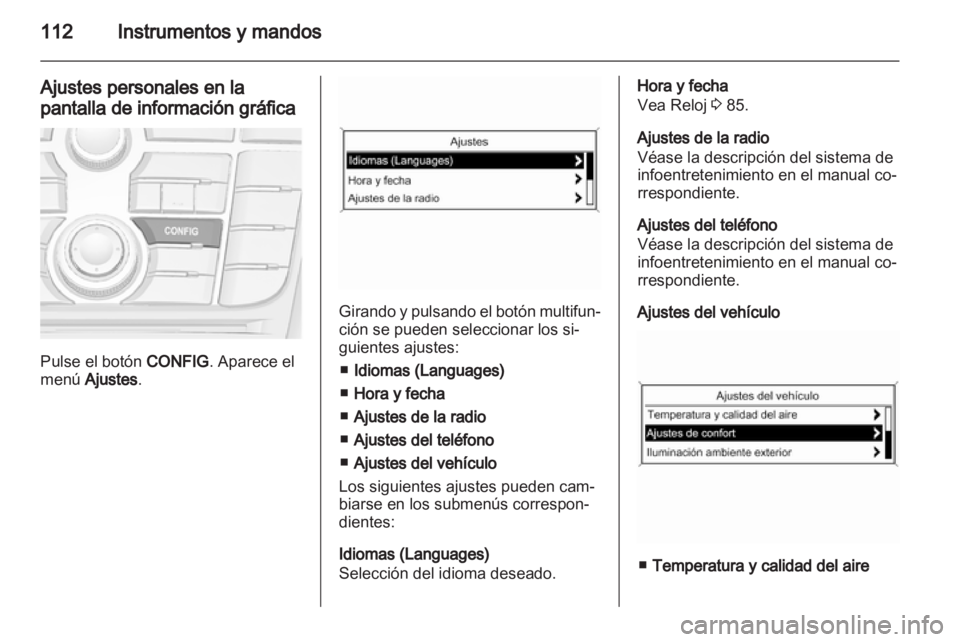 OPEL MERIVA 2012  Manual de Instrucciones (in Spanish) 