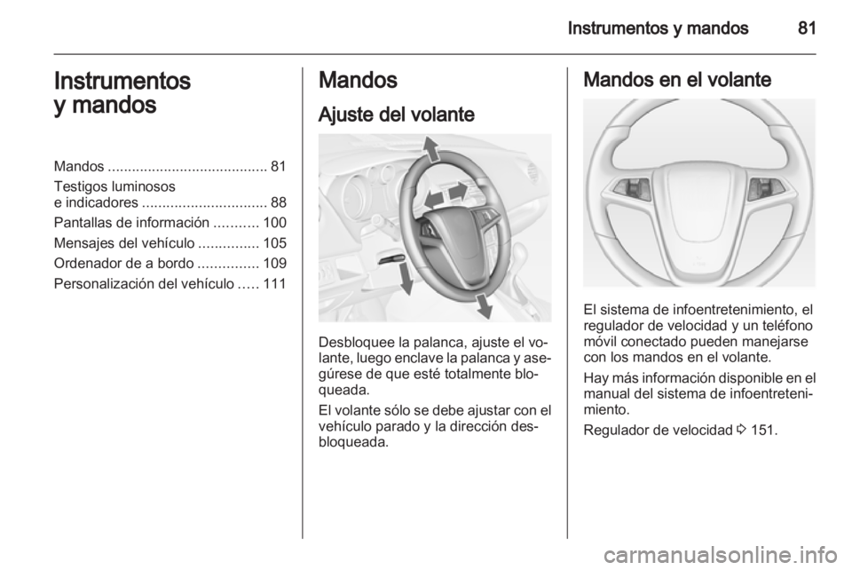 OPEL MERIVA 2012  Manual de Instrucciones (in Spanish) 