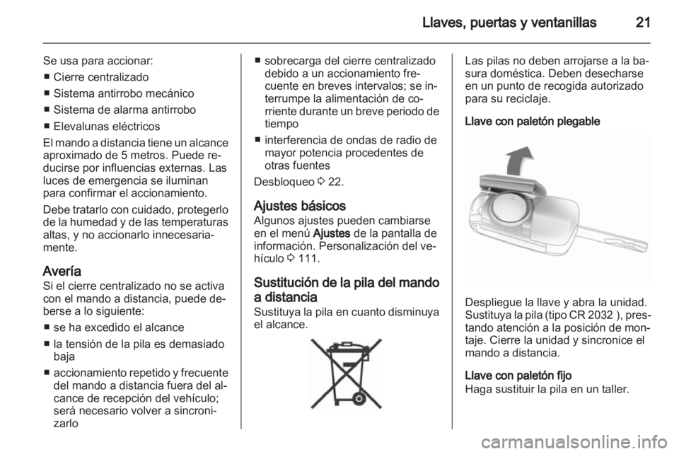 OPEL MERIVA 2012.5  Manual de Instrucciones (in Spanish) 