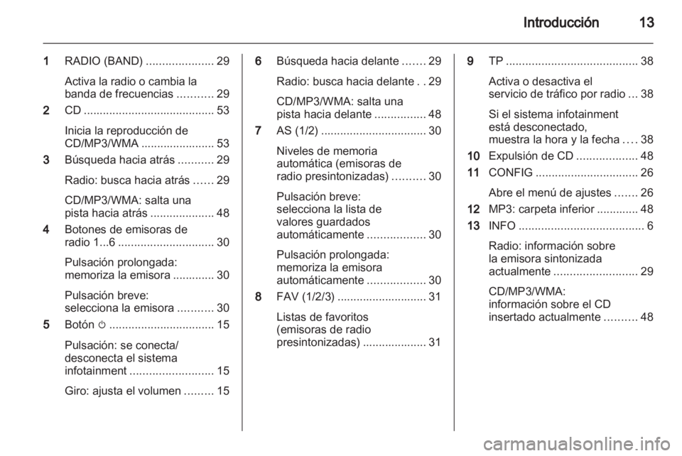 OPEL MERIVA 2013  Manual de infoentretenimiento (in Spanish) 