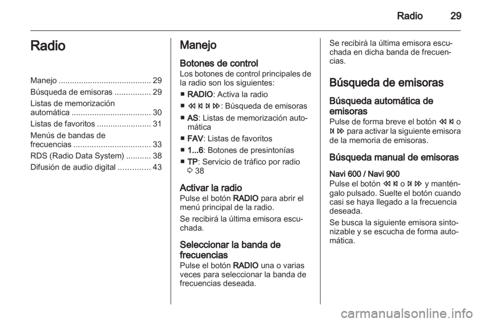 OPEL MERIVA 2013  Manual de infoentretenimiento (in Spanish) 