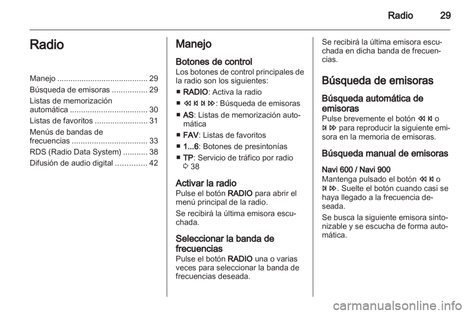 OPEL MERIVA 2013.5  Manual de infoentretenimiento (in Spanish) 