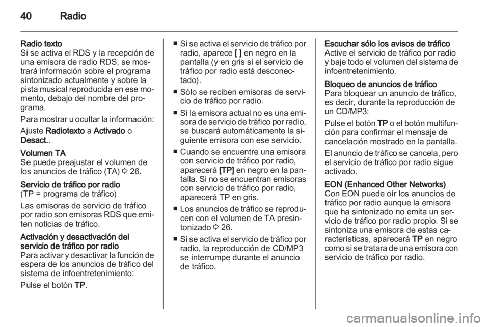 OPEL MERIVA 2013.5  Manual de infoentretenimiento (in Spanish) 